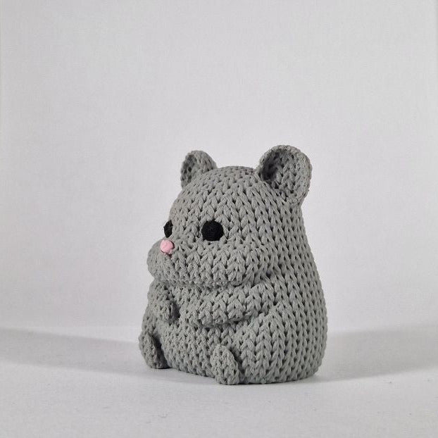 Hamster Magneet (gebreide look)