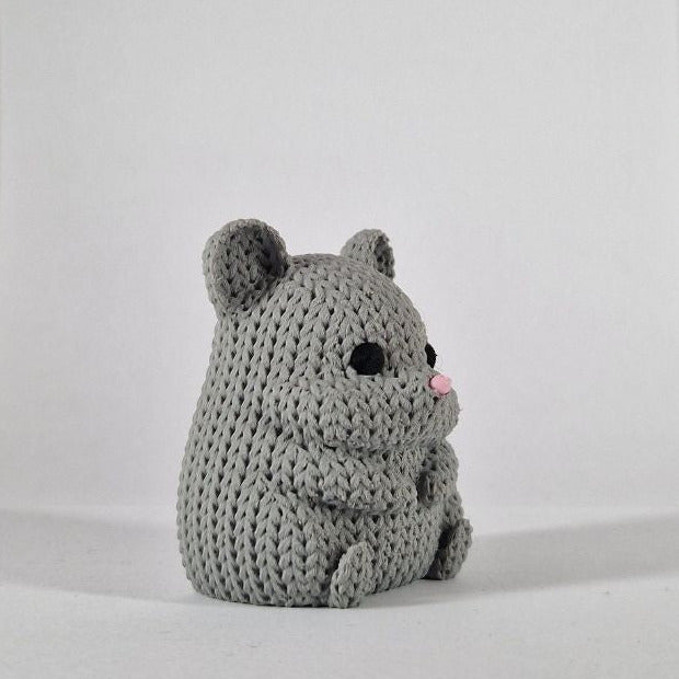 Hamster Magneet (gebreide look)