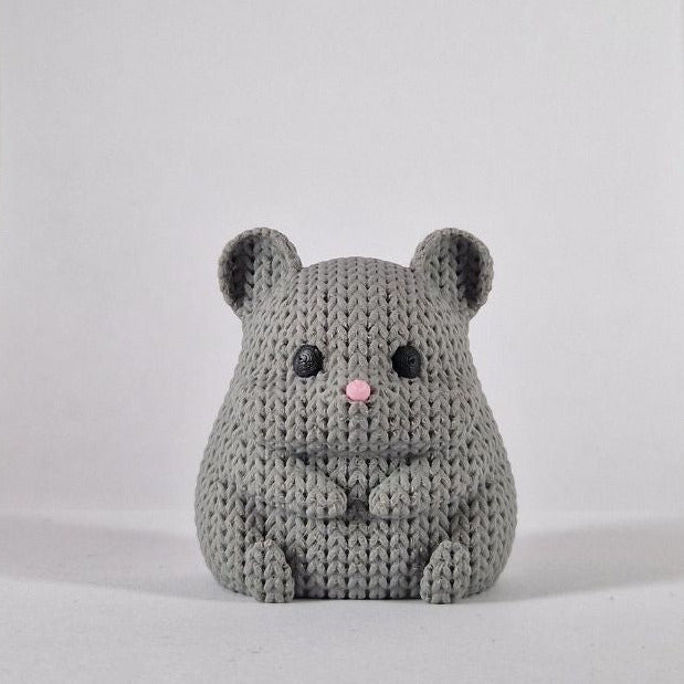Hamster Magneet (gebreide look)