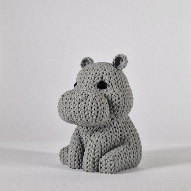 Nijlpaard Magneet (gebreide look)