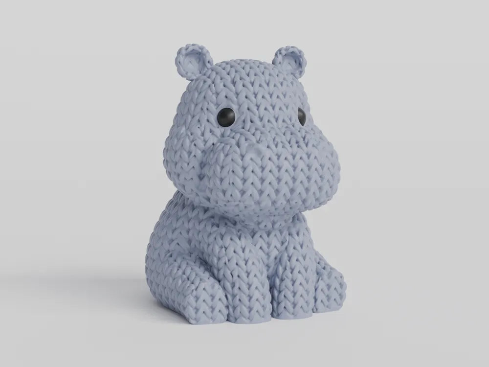 Nijlpaard Magneet (gebreide look)