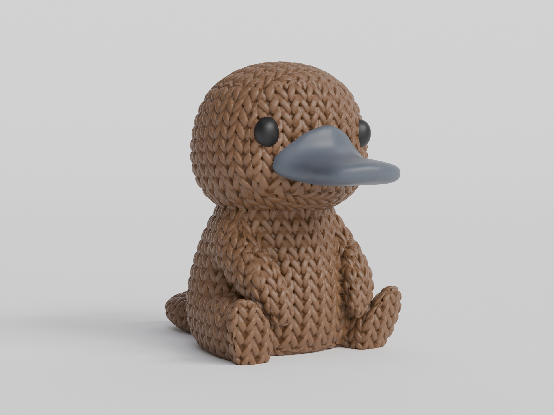 Vogelbekdier Magneet (gebreide look)