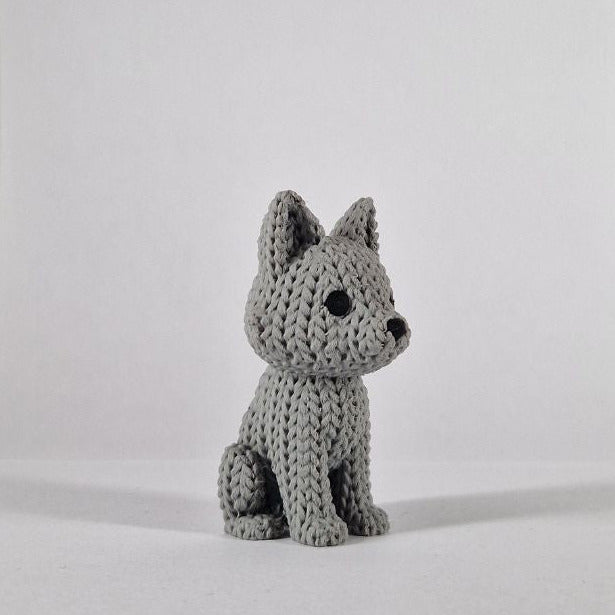 Wolf Magneet (gebreide look)