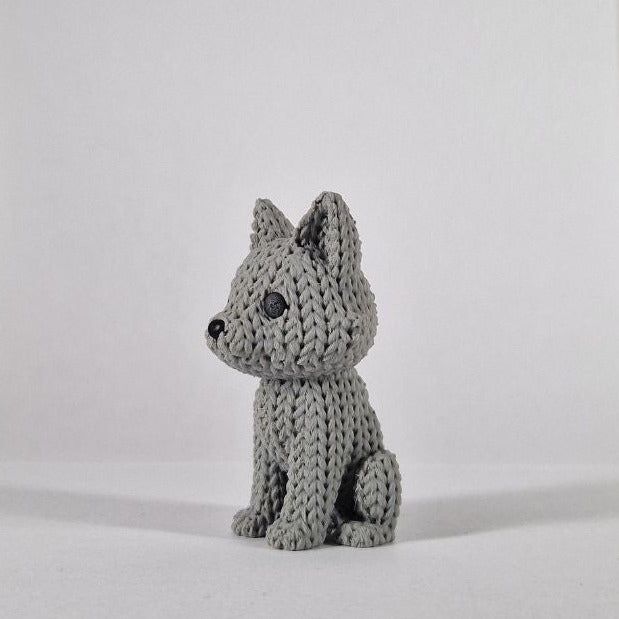 Wolf Magneet (gebreide look)