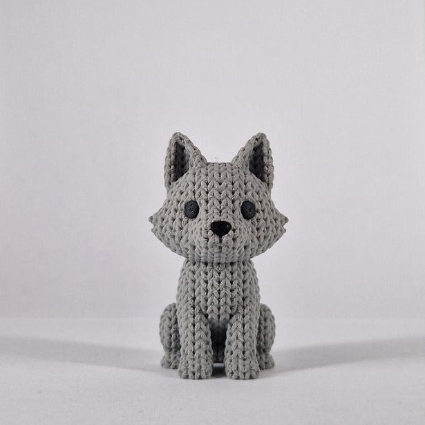Wolf Magneet (gebreide look)